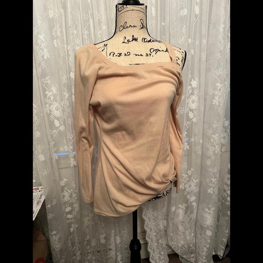 Elegant Beige Off-Shoulder Knit Top